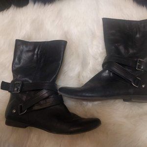 Ninewest Ankle Leather Booties
